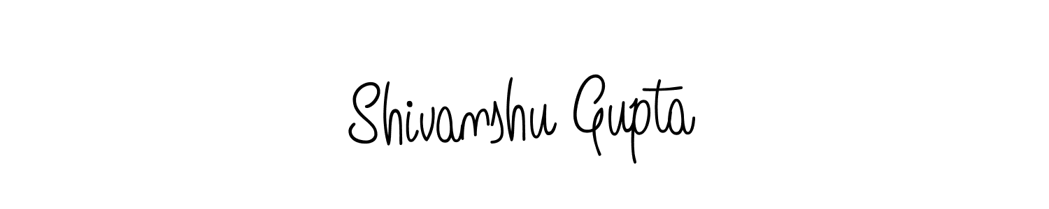 How to make Shivanshu Gupta name signature. Use Angelique-Rose-font-FFP style for creating short signs online. This is the latest handwritten sign. Shivanshu Gupta signature style 5 images and pictures png
