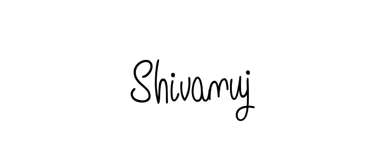 Use a signature maker to create a handwritten signature online. With this signature software, you can design (Angelique-Rose-font-FFP) your own signature for name Shivanuj. Shivanuj signature style 5 images and pictures png