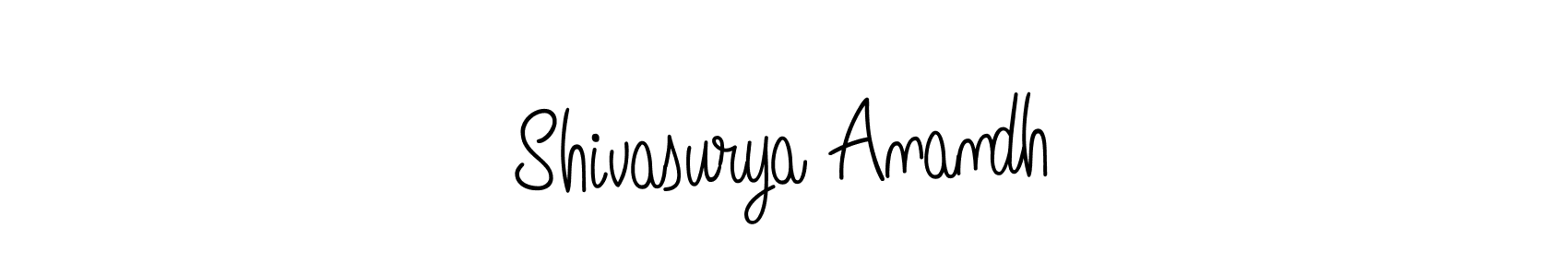 How to make Shivasurya Anandh name signature. Use Angelique-Rose-font-FFP style for creating short signs online. This is the latest handwritten sign. Shivasurya Anandh signature style 5 images and pictures png