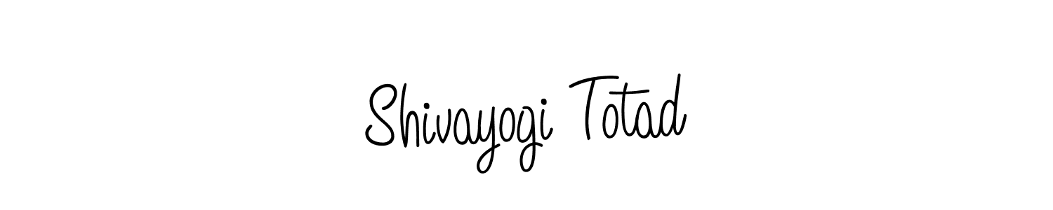 How to make Shivayogi Totad name signature. Use Angelique-Rose-font-FFP style for creating short signs online. This is the latest handwritten sign. Shivayogi Totad signature style 5 images and pictures png