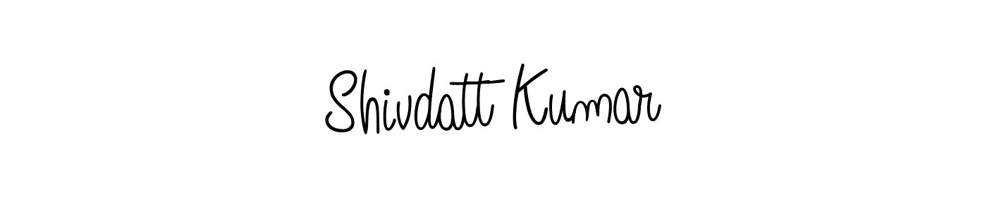 You should practise on your own different ways (Angelique-Rose-font-FFP) to write your name (Shivdatt Kumar) in signature. don't let someone else do it for you. Shivdatt Kumar signature style 5 images and pictures png