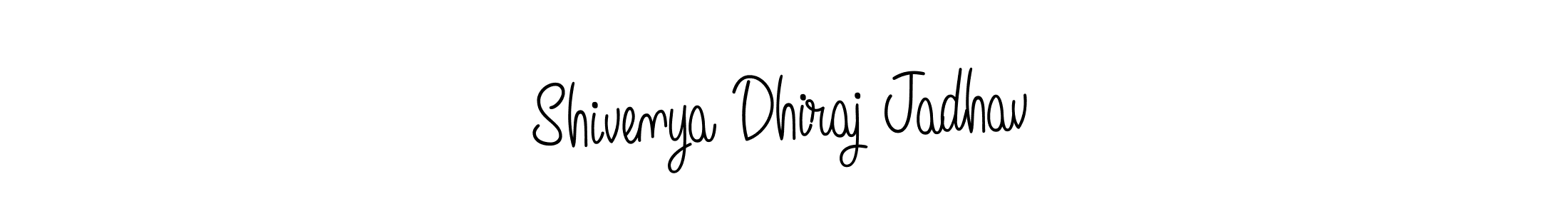 Create a beautiful signature design for name Shivenya Dhiraj Jadhav. With this signature (Angelique-Rose-font-FFP) fonts, you can make a handwritten signature for free. Shivenya Dhiraj Jadhav signature style 5 images and pictures png
