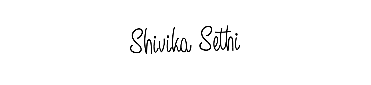 The best way (Angelique-Rose-font-FFP) to make a short signature is to pick only two or three words in your name. The name Shivika Sethi include a total of six letters. For converting this name. Shivika Sethi signature style 5 images and pictures png
