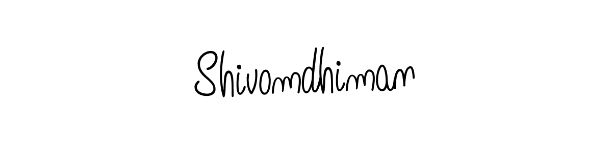 You should practise on your own different ways (Angelique-Rose-font-FFP) to write your name (Shivomdhiman) in signature. don't let someone else do it for you. Shivomdhiman signature style 5 images and pictures png