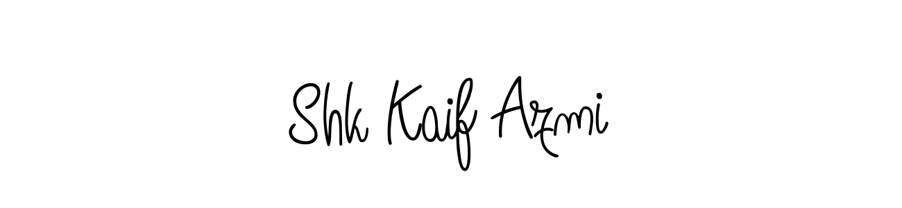 Use a signature maker to create a handwritten signature online. With this signature software, you can design (Angelique-Rose-font-FFP) your own signature for name Shk Kaif Azmi. Shk Kaif Azmi signature style 5 images and pictures png