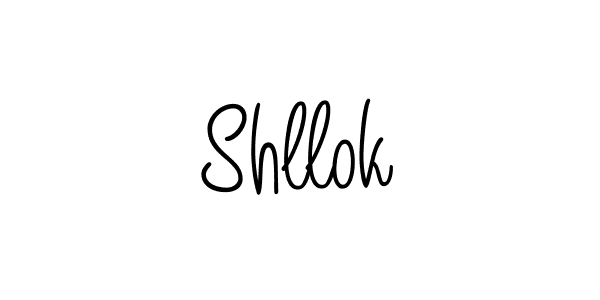 Use a signature maker to create a handwritten signature online. With this signature software, you can design (Angelique-Rose-font-FFP) your own signature for name Shllok. Shllok signature style 5 images and pictures png