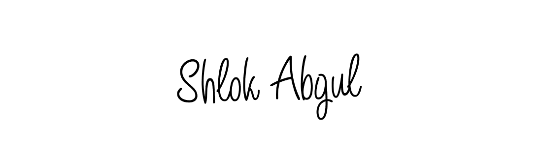 if you are searching for the best signature style for your name Shlok Abgul. so please give up your signature search. here we have designed multiple signature styles  using Angelique-Rose-font-FFP. Shlok Abgul signature style 5 images and pictures png
