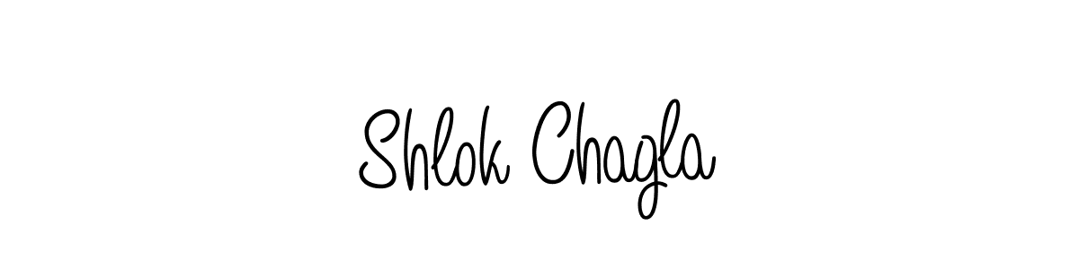 How to make Shlok Chagla signature? Angelique-Rose-font-FFP is a professional autograph style. Create handwritten signature for Shlok Chagla name. Shlok Chagla signature style 5 images and pictures png