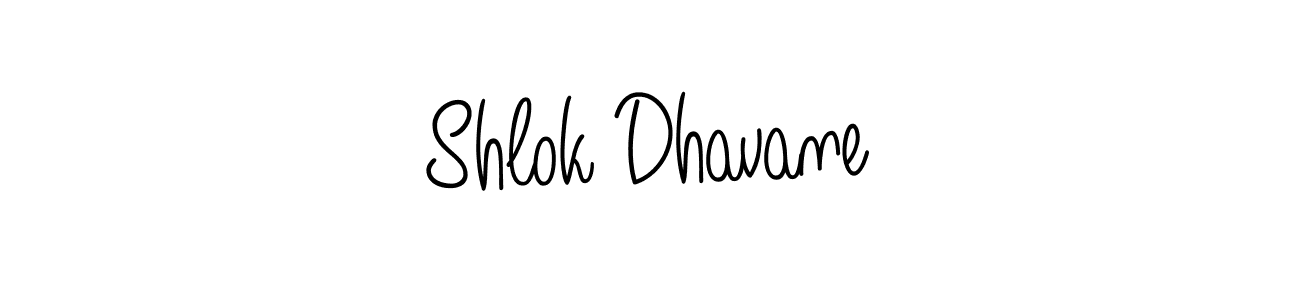 Create a beautiful signature design for name Shlok Dhavane. With this signature (Angelique-Rose-font-FFP) fonts, you can make a handwritten signature for free. Shlok Dhavane signature style 5 images and pictures png