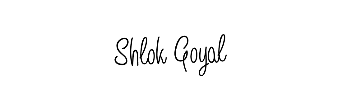 Design your own signature with our free online signature maker. With this signature software, you can create a handwritten (Angelique-Rose-font-FFP) signature for name Shlok Goyal. Shlok Goyal signature style 5 images and pictures png