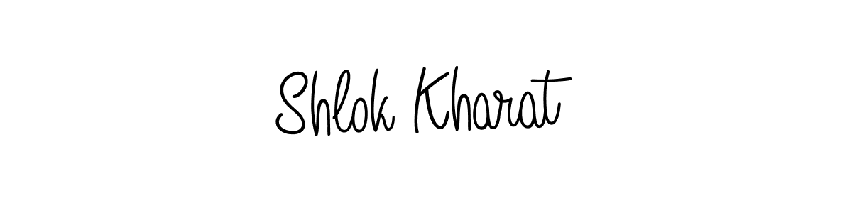 How to make Shlok Kharat name signature. Use Angelique-Rose-font-FFP style for creating short signs online. This is the latest handwritten sign. Shlok Kharat signature style 5 images and pictures png