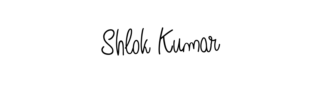 Shlok Kumar stylish signature style. Best Handwritten Sign (Angelique-Rose-font-FFP) for my name. Handwritten Signature Collection Ideas for my name Shlok Kumar. Shlok Kumar signature style 5 images and pictures png