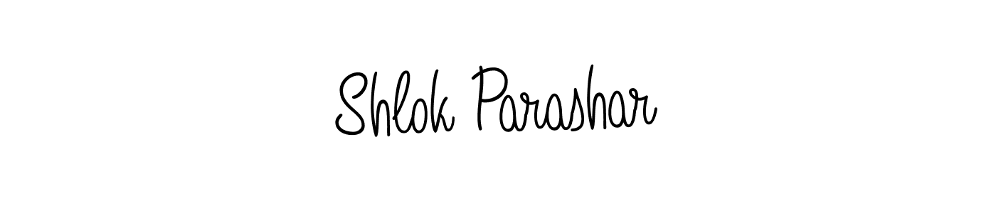 Design your own signature with our free online signature maker. With this signature software, you can create a handwritten (Angelique-Rose-font-FFP) signature for name Shlok Parashar. Shlok Parashar signature style 5 images and pictures png