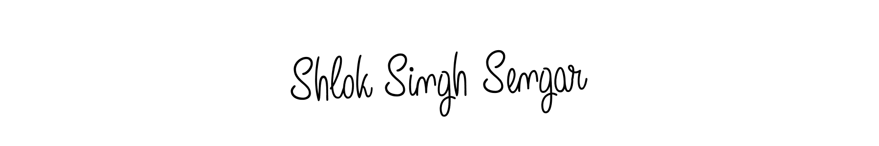 How to make Shlok Singh Sengar name signature. Use Angelique-Rose-font-FFP style for creating short signs online. This is the latest handwritten sign. Shlok Singh Sengar signature style 5 images and pictures png