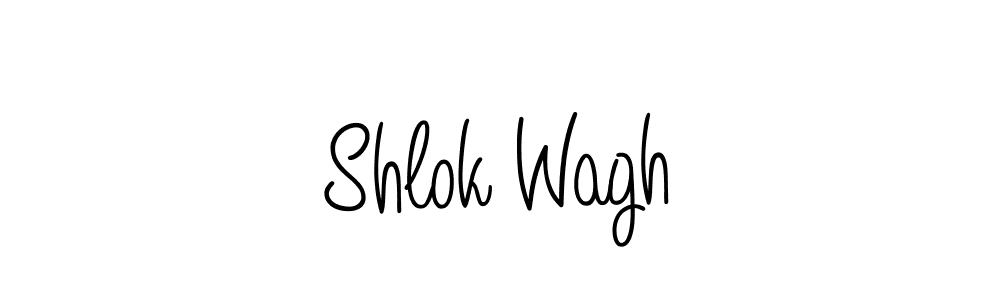 Shlok Wagh stylish signature style. Best Handwritten Sign (Angelique-Rose-font-FFP) for my name. Handwritten Signature Collection Ideas for my name Shlok Wagh. Shlok Wagh signature style 5 images and pictures png