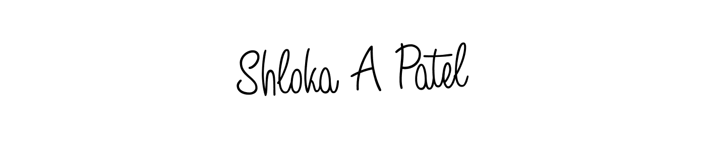 Create a beautiful signature design for name Shloka A Patel. With this signature (Angelique-Rose-font-FFP) fonts, you can make a handwritten signature for free. Shloka A Patel signature style 5 images and pictures png