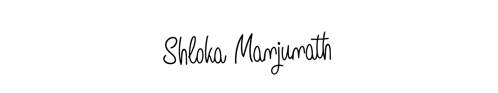 Design your own signature with our free online signature maker. With this signature software, you can create a handwritten (Angelique-Rose-font-FFP) signature for name Shloka Manjunath. Shloka Manjunath signature style 5 images and pictures png