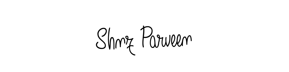 How to make Shnz Parveen signature? Angelique-Rose-font-FFP is a professional autograph style. Create handwritten signature for Shnz Parveen name. Shnz Parveen signature style 5 images and pictures png