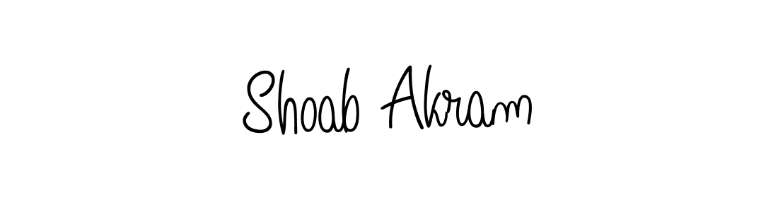 Use a signature maker to create a handwritten signature online. With this signature software, you can design (Angelique-Rose-font-FFP) your own signature for name Shoab Akram. Shoab Akram signature style 5 images and pictures png