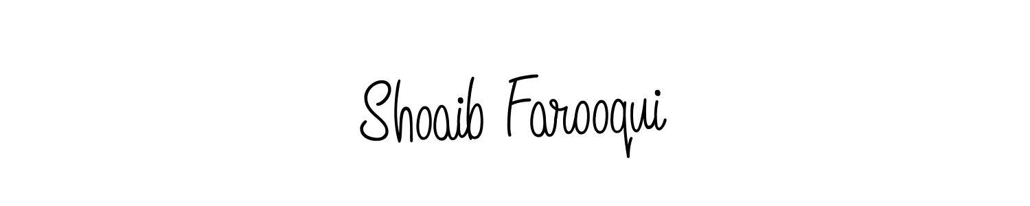Make a beautiful signature design for name Shoaib Farooqui. With this signature (Angelique-Rose-font-FFP) style, you can create a handwritten signature for free. Shoaib Farooqui signature style 5 images and pictures png