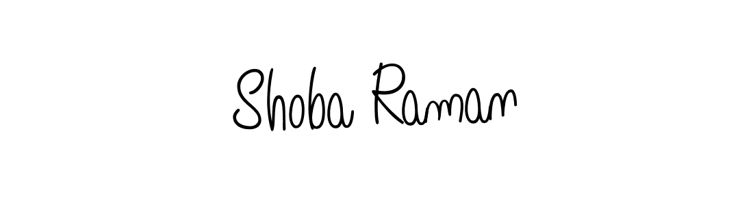How to make Shoba Raman name signature. Use Angelique-Rose-font-FFP style for creating short signs online. This is the latest handwritten sign. Shoba Raman signature style 5 images and pictures png