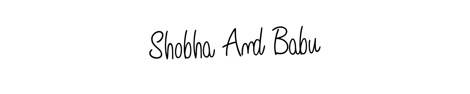 This is the best signature style for the Shobha And Babu name. Also you like these signature font (Angelique-Rose-font-FFP). Mix name signature. Shobha And Babu signature style 5 images and pictures png