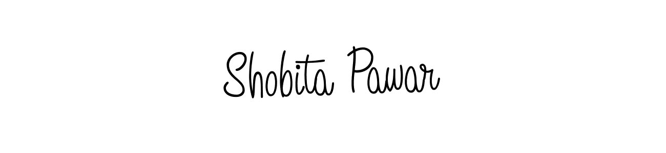 Make a beautiful signature design for name Shobita Pawar. With this signature (Angelique-Rose-font-FFP) style, you can create a handwritten signature for free. Shobita Pawar signature style 5 images and pictures png