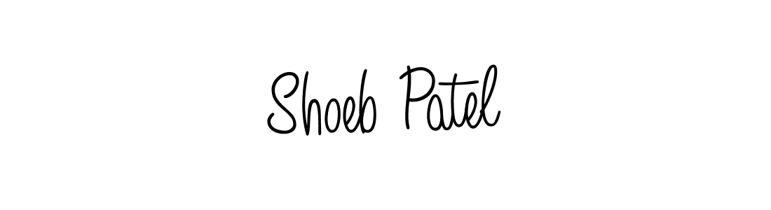 The best way (Angelique-Rose-font-FFP) to make a short signature is to pick only two or three words in your name. The name Shoeb Patel include a total of six letters. For converting this name. Shoeb Patel signature style 5 images and pictures png
