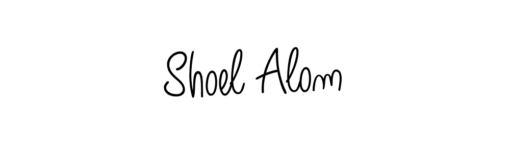 You should practise on your own different ways (Angelique-Rose-font-FFP) to write your name (Shoel Alom) in signature. don't let someone else do it for you. Shoel Alom signature style 5 images and pictures png