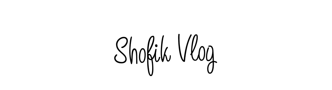 Use a signature maker to create a handwritten signature online. With this signature software, you can design (Angelique-Rose-font-FFP) your own signature for name Shofik Vlog. Shofik Vlog signature style 5 images and pictures png