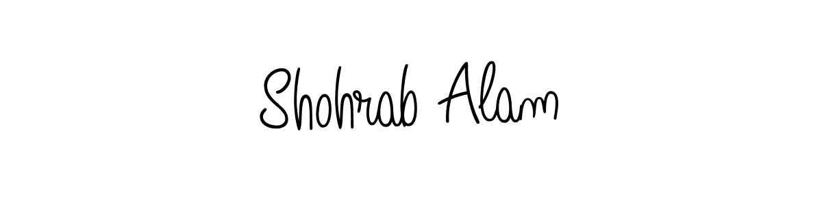 Make a beautiful signature design for name Shohrab Alam. With this signature (Angelique-Rose-font-FFP) style, you can create a handwritten signature for free. Shohrab Alam signature style 5 images and pictures png