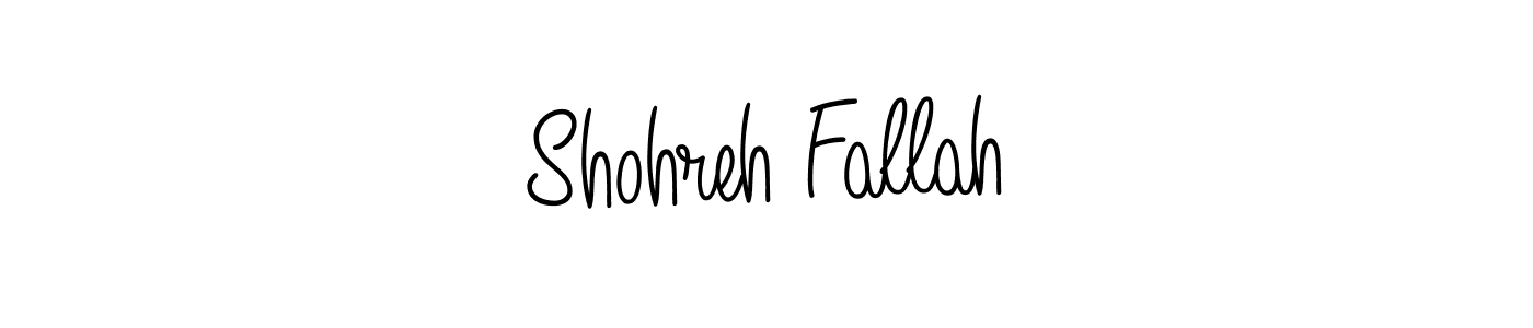 How to make Shohreh Fallah signature? Angelique-Rose-font-FFP is a professional autograph style. Create handwritten signature for Shohreh Fallah name. Shohreh Fallah signature style 5 images and pictures png