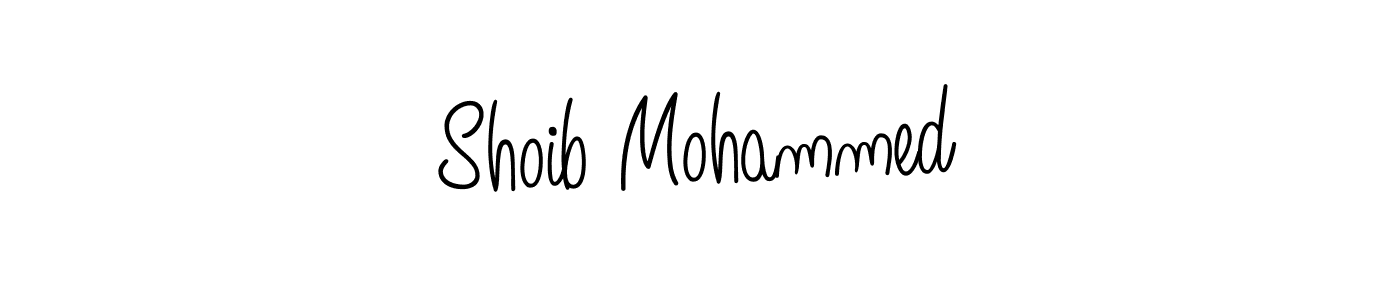 The best way (Angelique-Rose-font-FFP) to make a short signature is to pick only two or three words in your name. The name Shoib Mohammed include a total of six letters. For converting this name. Shoib Mohammed signature style 5 images and pictures png