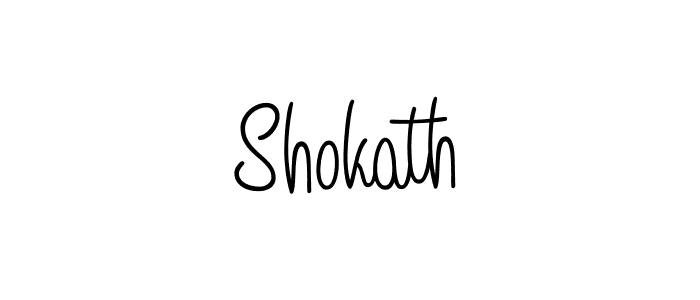 Design your own signature with our free online signature maker. With this signature software, you can create a handwritten (Angelique-Rose-font-FFP) signature for name Shokath. Shokath signature style 5 images and pictures png