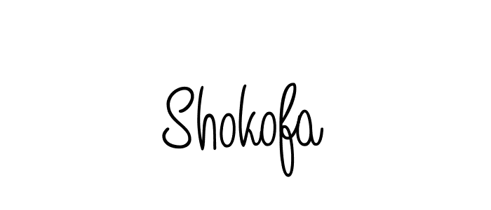 Use a signature maker to create a handwritten signature online. With this signature software, you can design (Angelique-Rose-font-FFP) your own signature for name Shokofa. Shokofa signature style 5 images and pictures png