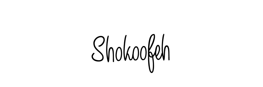 How to make Shokoofeh signature? Angelique-Rose-font-FFP is a professional autograph style. Create handwritten signature for Shokoofeh name. Shokoofeh signature style 5 images and pictures png