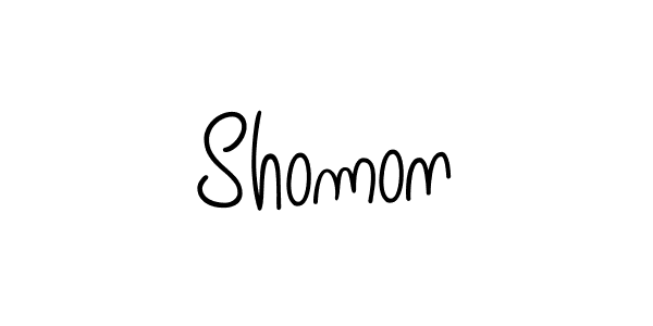 How to make Shomon name signature. Use Angelique-Rose-font-FFP style for creating short signs online. This is the latest handwritten sign. Shomon signature style 5 images and pictures png