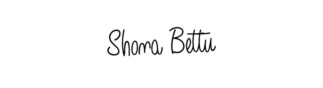 Make a beautiful signature design for name Shona Bettu. With this signature (Angelique-Rose-font-FFP) style, you can create a handwritten signature for free. Shona Bettu signature style 5 images and pictures png