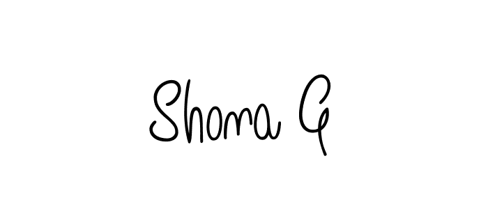 The best way (Angelique-Rose-font-FFP) to make a short signature is to pick only two or three words in your name. The name Shona G include a total of six letters. For converting this name. Shona G signature style 5 images and pictures png