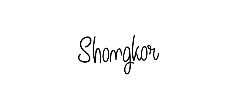 Use a signature maker to create a handwritten signature online. With this signature software, you can design (Angelique-Rose-font-FFP) your own signature for name Shongkor. Shongkor signature style 5 images and pictures png