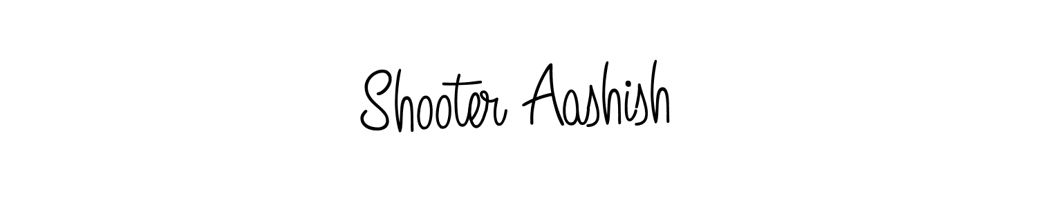 The best way (Angelique-Rose-font-FFP) to make a short signature is to pick only two or three words in your name. The name Shooter Aashish include a total of six letters. For converting this name. Shooter Aashish signature style 5 images and pictures png