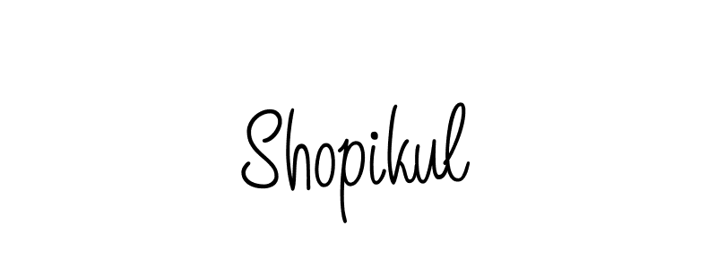 Make a beautiful signature design for name Shopikul. With this signature (Angelique-Rose-font-FFP) style, you can create a handwritten signature for free. Shopikul signature style 5 images and pictures png
