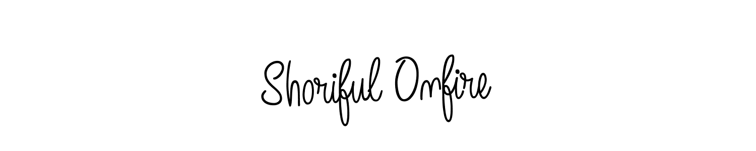 Make a beautiful signature design for name Shoriful Onfire. With this signature (Angelique-Rose-font-FFP) style, you can create a handwritten signature for free. Shoriful Onfire signature style 5 images and pictures png