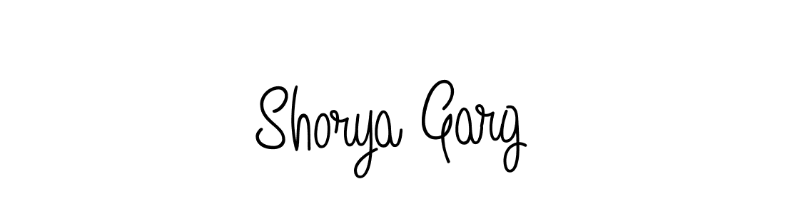 Make a beautiful signature design for name Shorya Garg. With this signature (Angelique-Rose-font-FFP) style, you can create a handwritten signature for free. Shorya Garg signature style 5 images and pictures png
