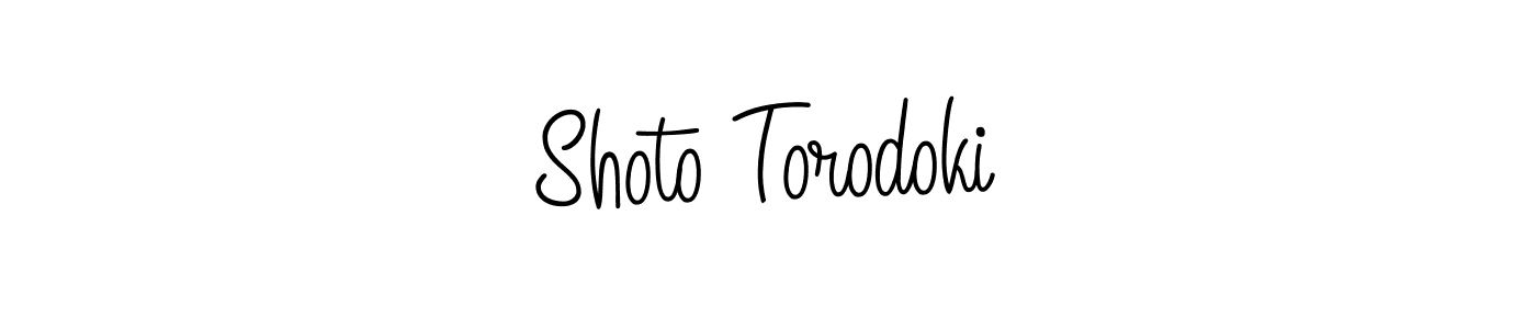 Use a signature maker to create a handwritten signature online. With this signature software, you can design (Angelique-Rose-font-FFP) your own signature for name Shoto Torodoki. Shoto Torodoki signature style 5 images and pictures png