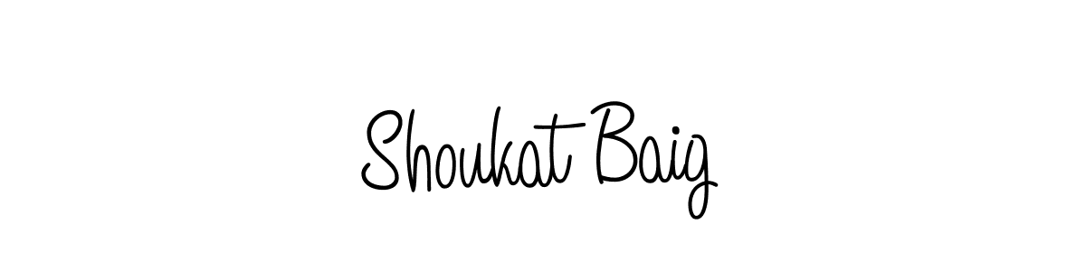 Shoukat Baig stylish signature style. Best Handwritten Sign (Angelique-Rose-font-FFP) for my name. Handwritten Signature Collection Ideas for my name Shoukat Baig. Shoukat Baig signature style 5 images and pictures png