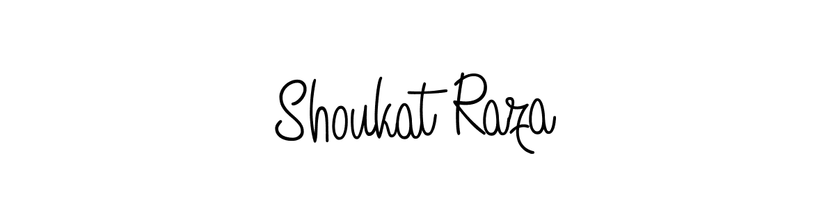 Make a beautiful signature design for name Shoukat Raza. With this signature (Angelique-Rose-font-FFP) style, you can create a handwritten signature for free. Shoukat Raza signature style 5 images and pictures png