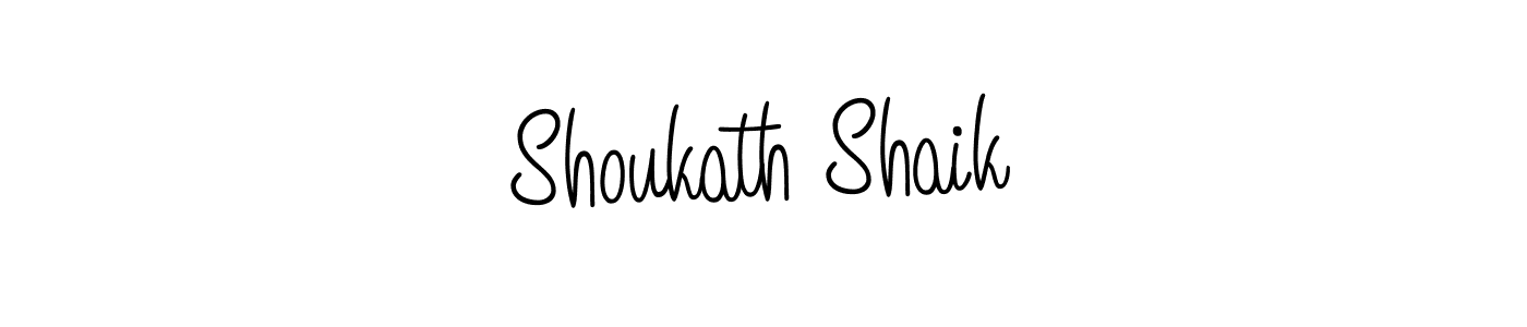 Make a beautiful signature design for name Shoukath Shaik. With this signature (Angelique-Rose-font-FFP) style, you can create a handwritten signature for free. Shoukath Shaik signature style 5 images and pictures png