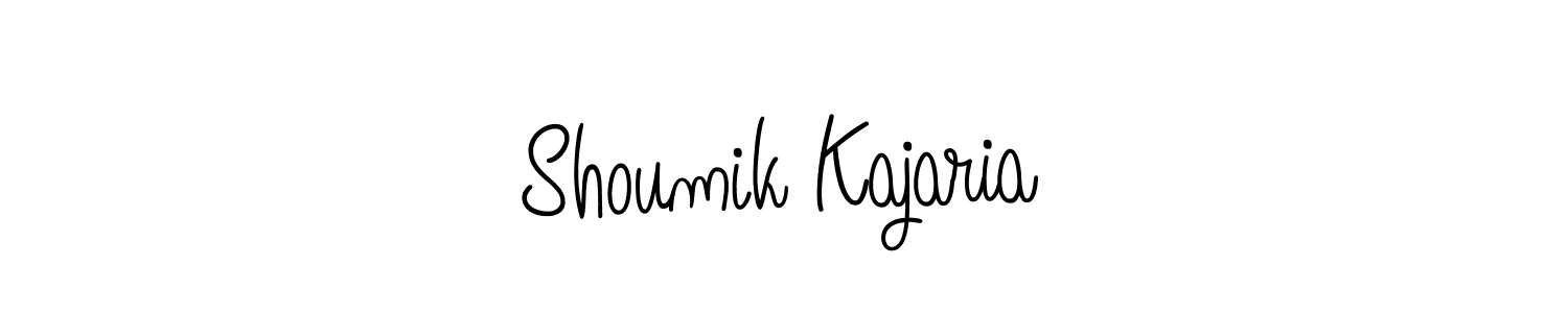 How to make Shoumik Kajaria name signature. Use Angelique-Rose-font-FFP style for creating short signs online. This is the latest handwritten sign. Shoumik Kajaria signature style 5 images and pictures png