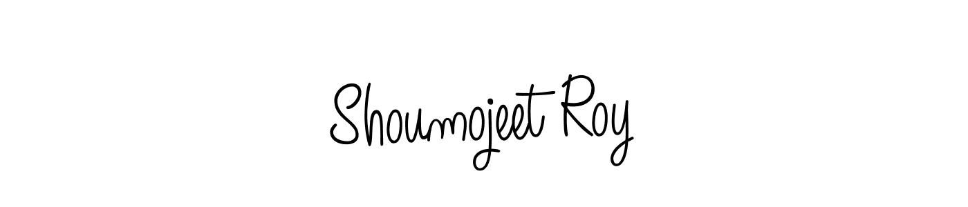 Use a signature maker to create a handwritten signature online. With this signature software, you can design (Angelique-Rose-font-FFP) your own signature for name Shoumojeet Roy. Shoumojeet Roy signature style 5 images and pictures png